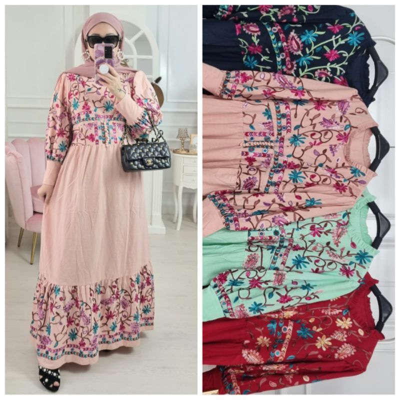 Gamis Mei Ji Wang Dress Lesti Gamis Lesty Bordir Meijiwang Original