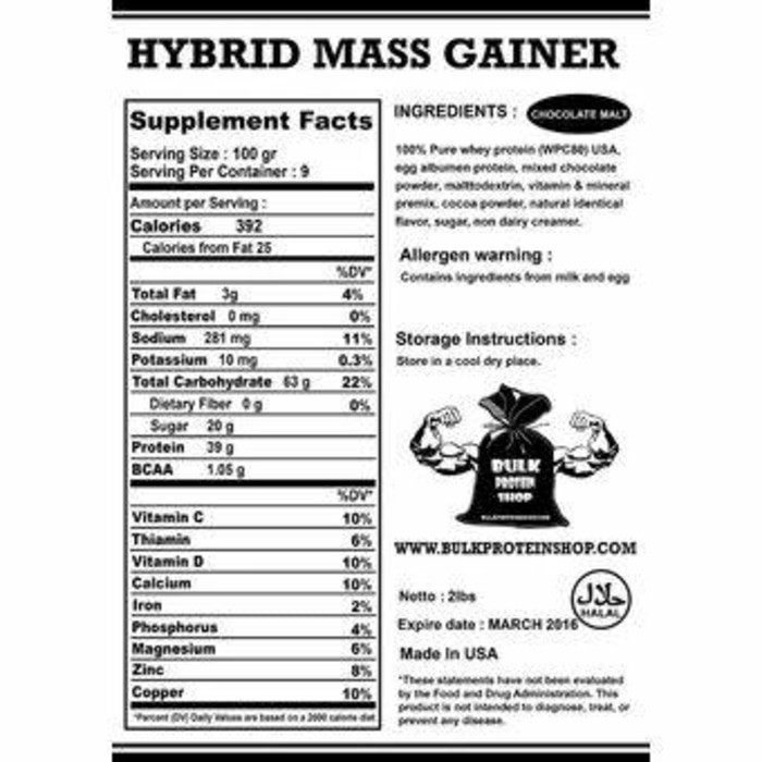 Hybrid Mass Gainer 5lbs 5 lbs (Halal)