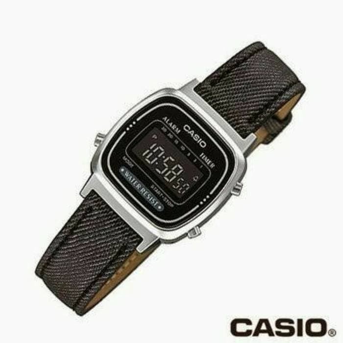 Casio Digital Jam Tangan Wanita Kulit LA670WL-1B LA-670WL-1B Original