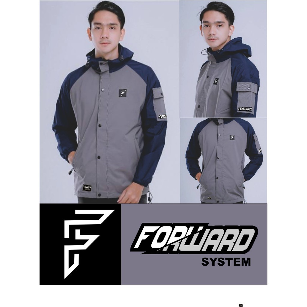 JAKET PAKAIAN PRIA/OUTWEAR - Jaket parasut pria gunung winbreaker motor forward system forward offic