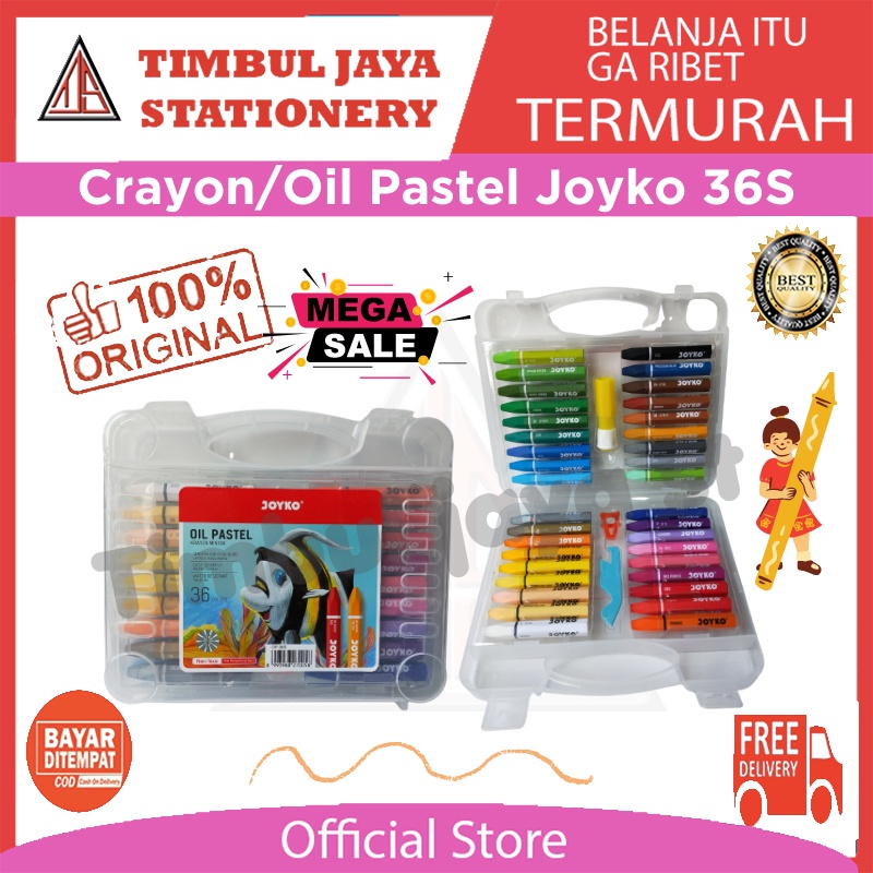 

Joyko Titi crayon krayon oil pastel 36 warna Crayon anak Krayon Joyko