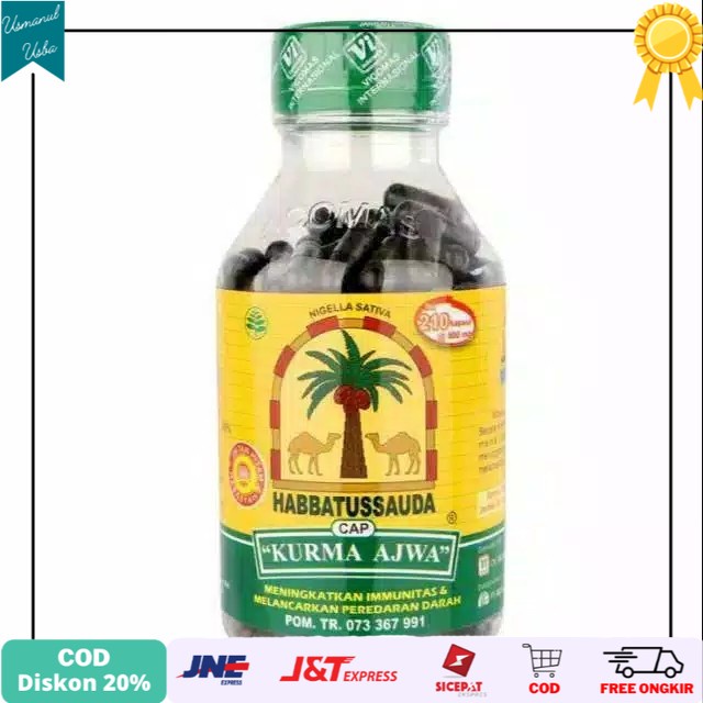 

◾COD◾ Habbatussauda cap kurma ajwa 210 kapsul