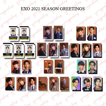 [READY / SET] 2021 SEASON GREETINGS EXCK PHOTOCARD UNOFFICIAL FANMADE SG SC YANGPASHOP SEHUN CHANYEO