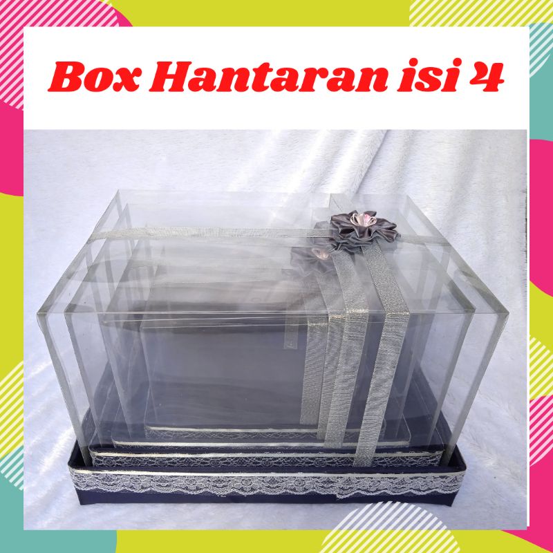 (ISI 4 KOTAK) KOTAK SESERAHAN BOX HANTARAN PERNIKAHAN LAMARAN MIKA SET BINGKISAN MAHAR PARCEL HAMPER