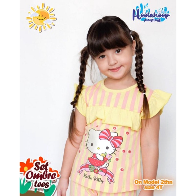 HOOLAHOOP OMBRE TEES SET Size : 2-10T