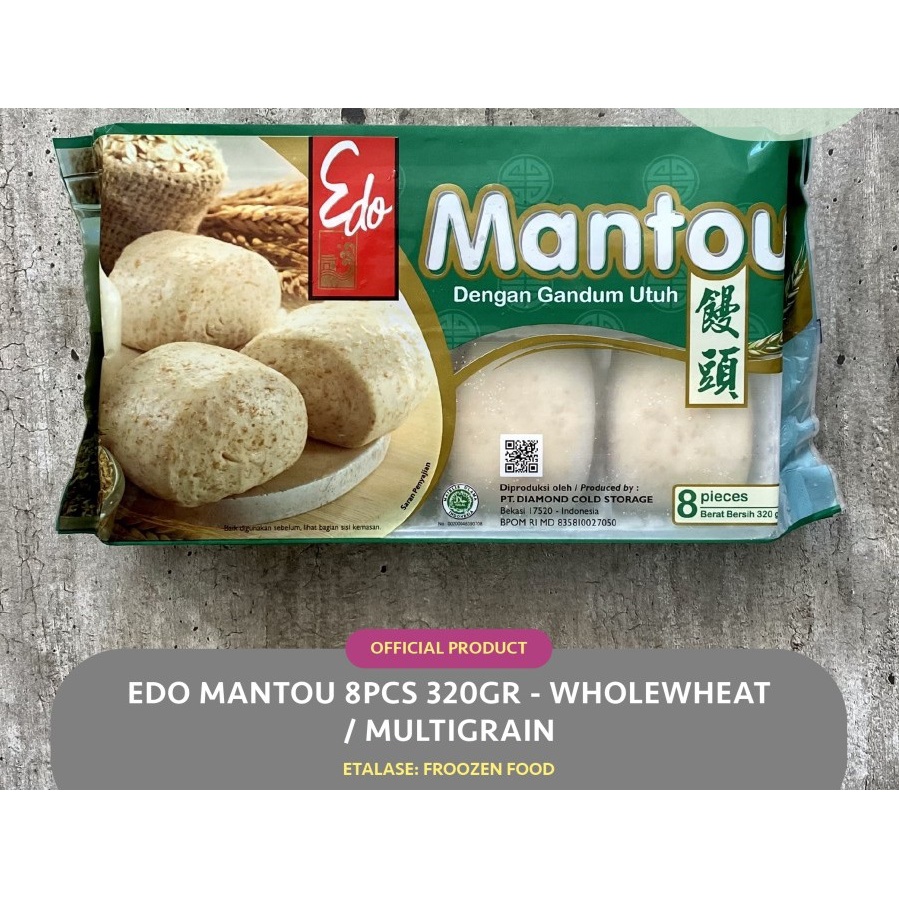 

EDO Mantou Wholewheat 320gr - Mantau Gandum Utuh / Sereal