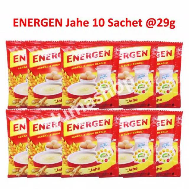 

ENERGEN SUSU SEREAL JAHE 10'SACHET PER RENCENGAN - tokogrosirkelontong