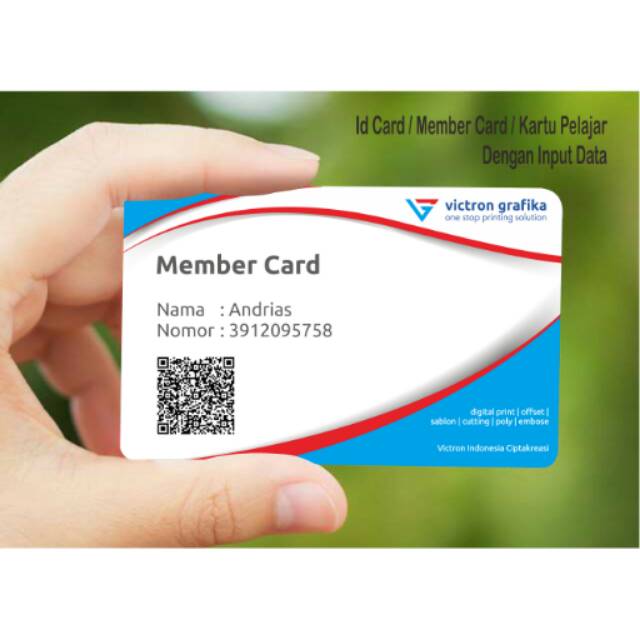 

Cetak ID Card / Member Card / Kartu Pelajar (Dengan Input Data)