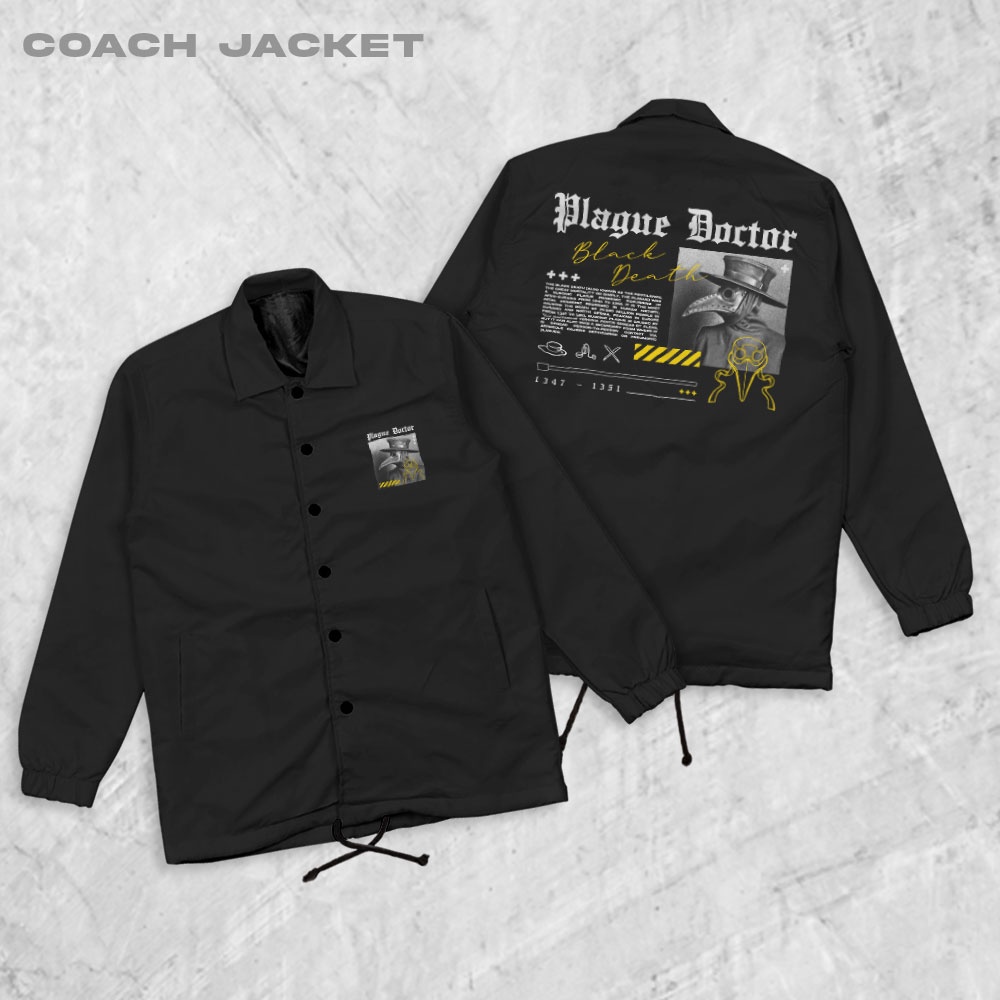 Fortglass Plague Coach Jaket Pria Outwear Unisex Parasut