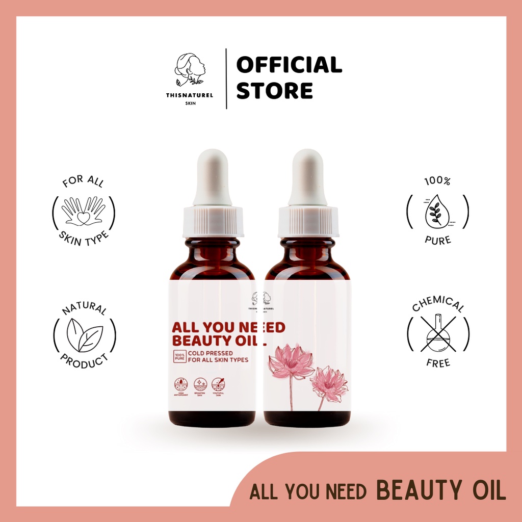 All You Need Beauty Oil - Jojoba Squalane Rosehip Sea Buckthorn Carrot Seed Geranium Turmeric