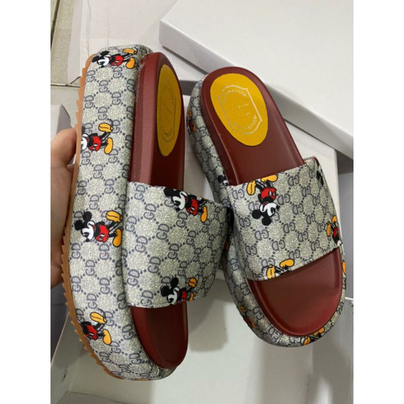 Sandal Wedges Wanita Mickey Mouse