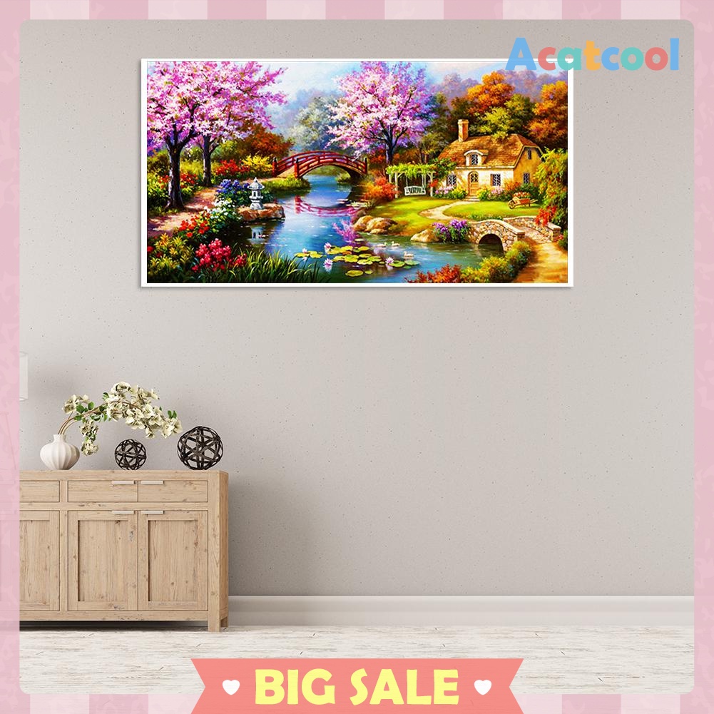 5D DIY Full Drill Diamond Painting Scenery Cross Stitch Mosaic Craft Kit