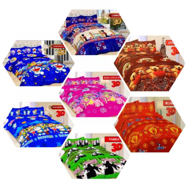 Sprei Bonita Dispers Queen Motif Karakter Anak Bola London - Ukuran 160x200/ No.2 Sprei Berkualitas