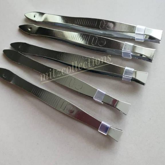 #TERMURAH# PINSET BESI STAINLESS JAPAN RATA BESAR CABUT CABUTAN PENCABUT RAMBUT UBAN BULU KETIAK KUM