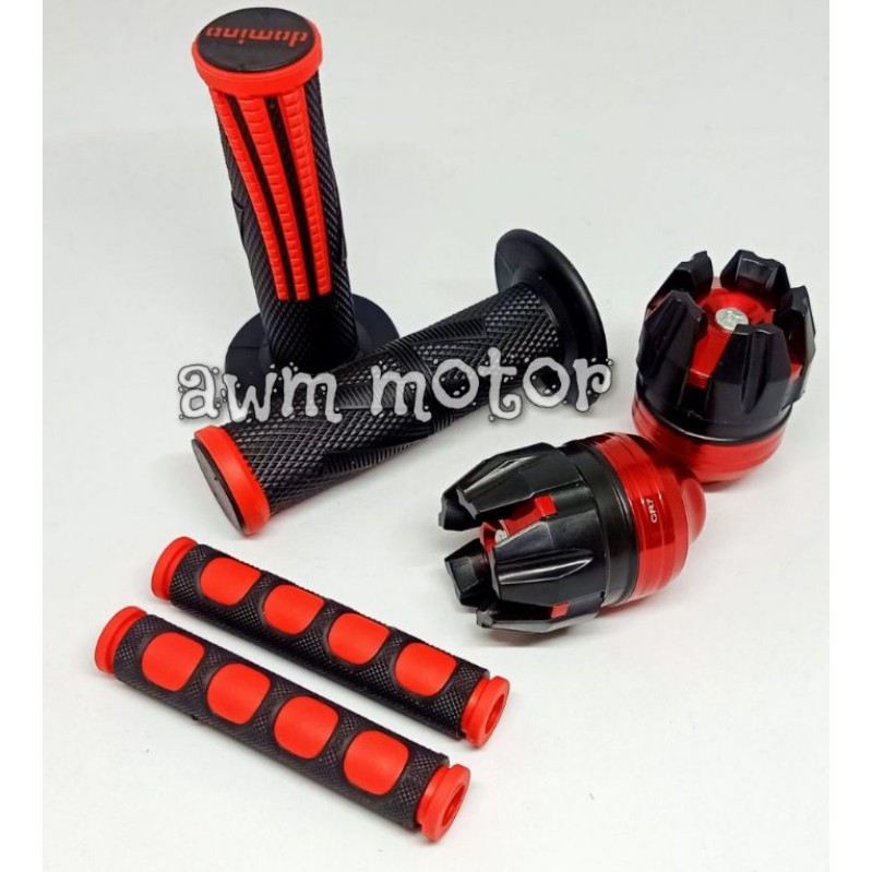 Handgrip Domino Garis plus Jalu As plus Karet Handle 3macam Universal