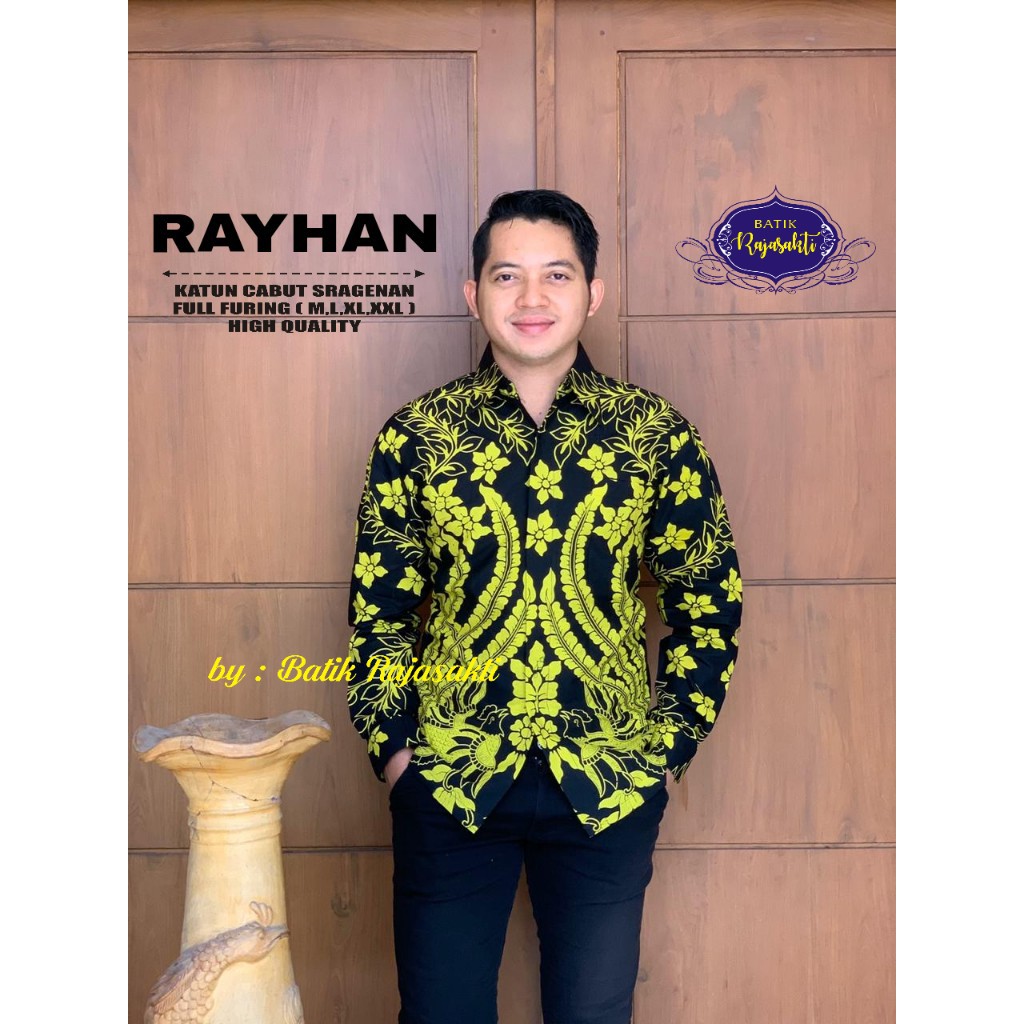 RAYHAN RAJASAKTI KEMEJA BATIK SOLO PRIA LENGAN PANJANG LAPIS FURING ATASAN BATIK PREMIUM MODERN KATUN HALUS BAHUWIRYA  BANAMITRA BANAMITRA PUTIH BANGSAWAN BAYU PUTRA BERLIAN BIRU BHARATAYUDA BIMASENA BIRENDRA BIRU INDAH BRAHMAKERTA BRAHMAKERTA MERAH