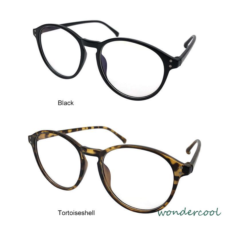 Bingkai Oval Kacamata Polos Kacamata Polos Berpose Bentuk Cekung Kacamata Pemblokir Cahaya Biru-Won