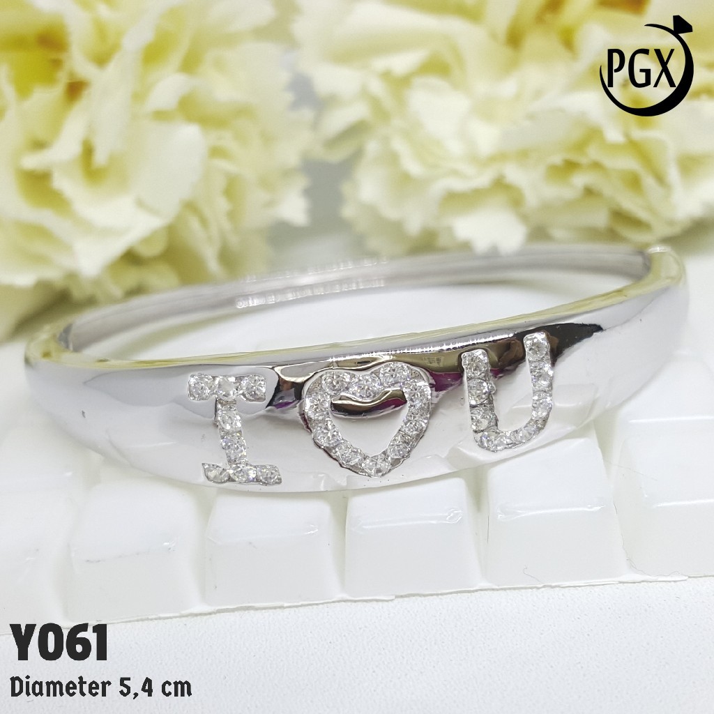 PGX Gelang Xuping Wanita Bangkok Bangle Aksesoris Perhiasan Lapis Emas - Y061