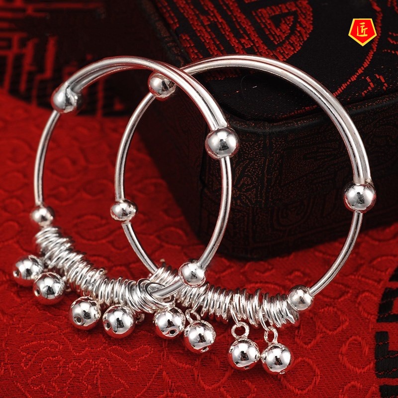 [Ready Stock]S925 Silver Bell Bracelet Exquisite and Compact