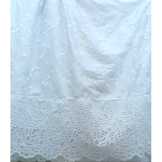 Terlasir Gamis Sutra Paris Renda Putih Fashion Wanita Limited