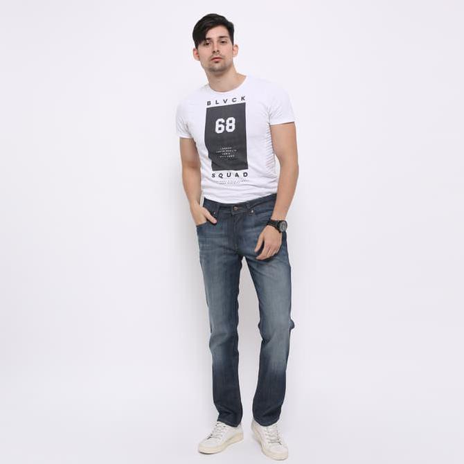 Edwin Celana Jeans Edw-2211-560 Regular Fit Pria Panjang Biru - Biru, 31
