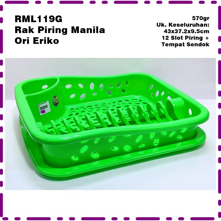 RML119G Rak Piring Manila Ori Eriko