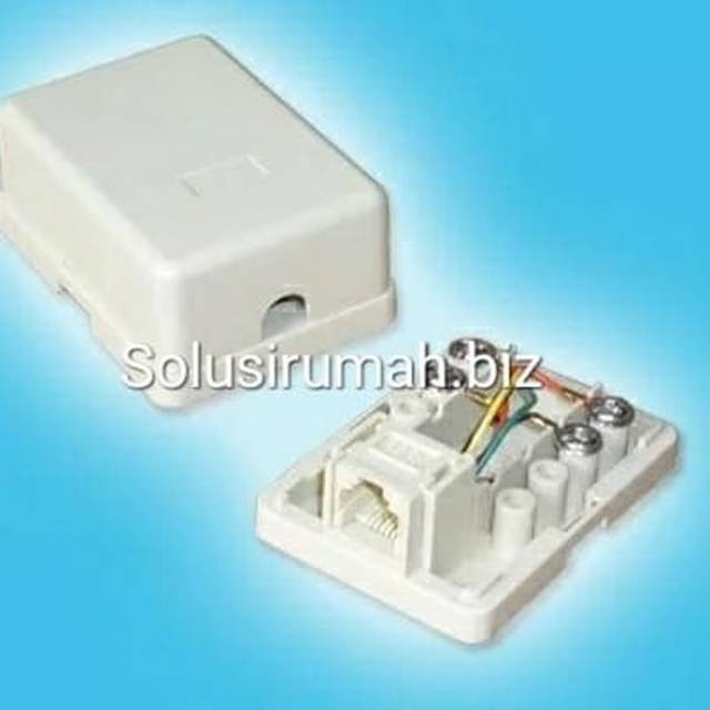 Roset Telepon Single (Lubang 1) Terminal Telepon 1 Lubang RJ-11 (RJ11)