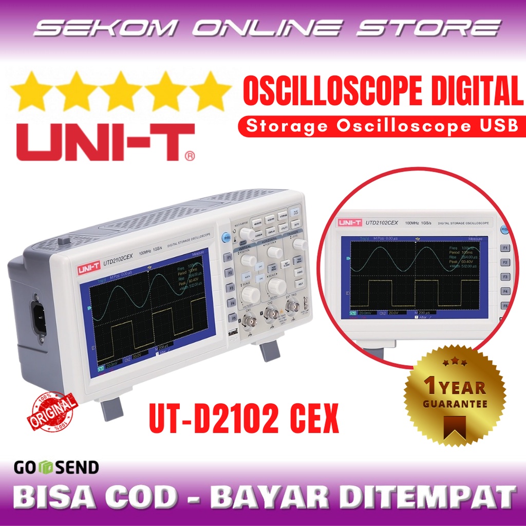 UNI-T Digital Desktop Storage Oscilloscope USB UTD2102CEX