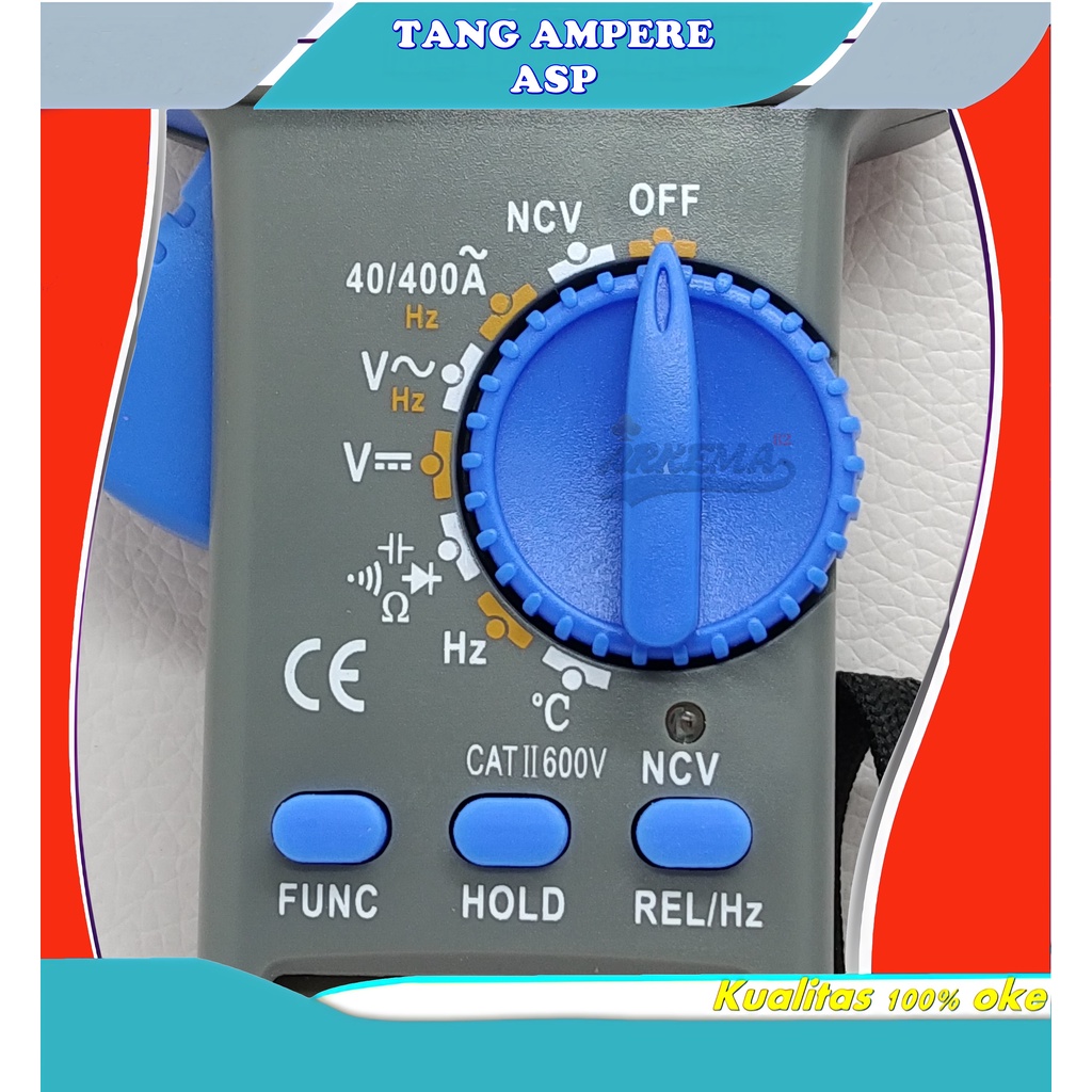 TANG AMPERE DIGITAL CLAMP METER TS-202+ | ALAT TEST / UKUR AMPER LISTRIK DAN ELCO / KAPASITOR
