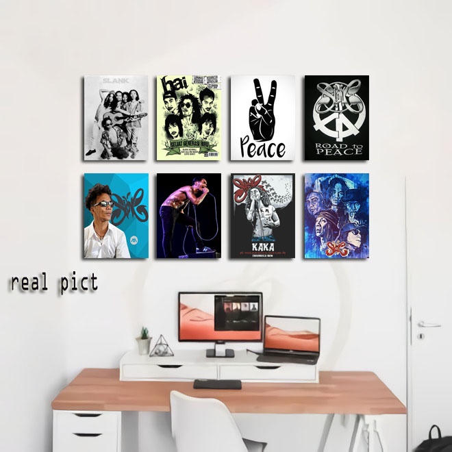 POSTER VINTAGE SLANK / MUSISI BAND INDO/ FREE STICKER/ FREE CUSTOM/ HIASAN DINDING DEKORASI RUANGAN/