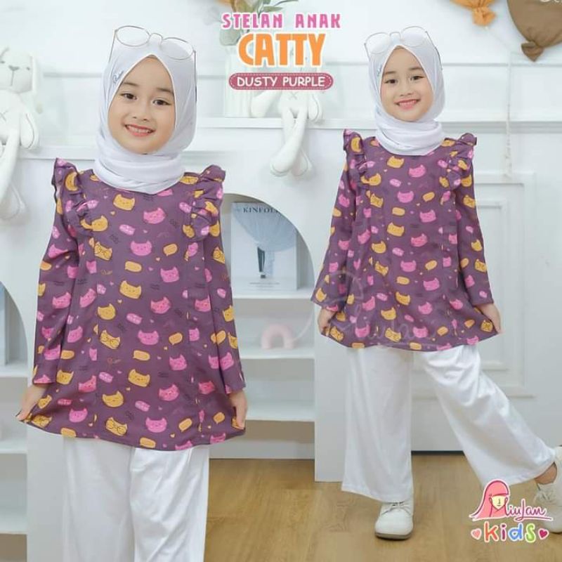 COD Setelan Anak Catty Miulan Kids Ori Set Baju Muslim Anak Perempuan 3 Thn Terbaru