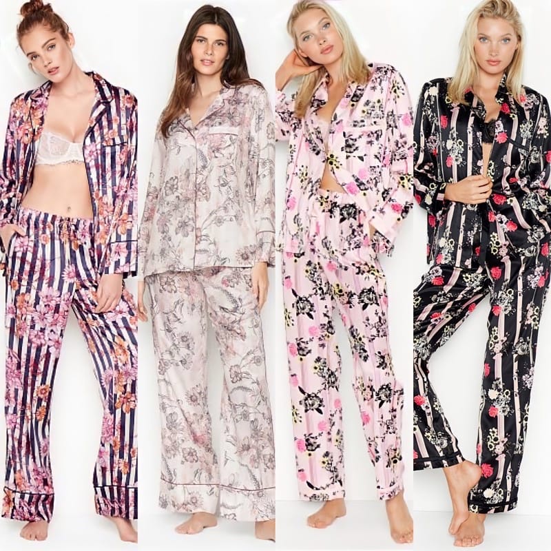 Flower Silk Pajamas Victoria Secret's