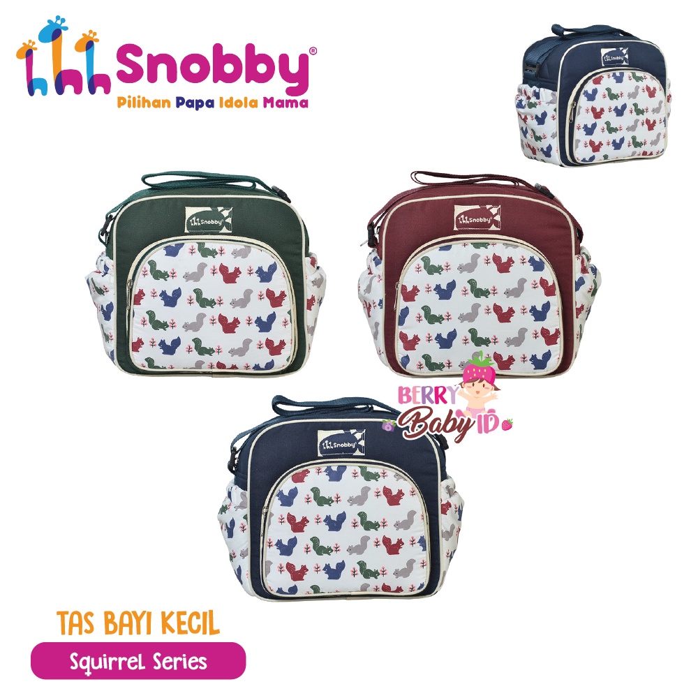 Snobby Tas Bayi Kecil Saku Depan Baby Travel Diaper Bag Multifungsi Berry Mart