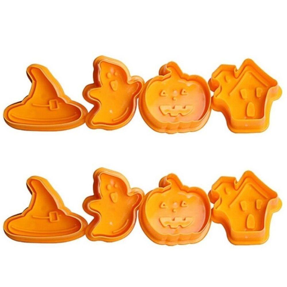 Nanas 8 Pcs Halloween Biskuit Cetakan Coklat 3D Press Cetakan Baking Fondant Cookie Cutter