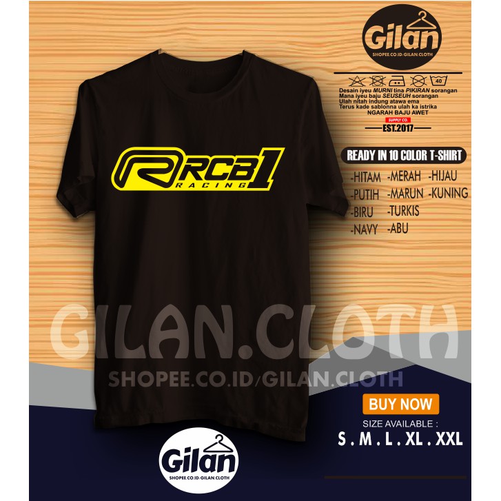  Kaos  Baju Rcb 1 Racing  Logo Kaos  Otomotif Gilan Cloth