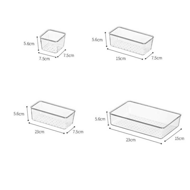 Kotak Laci Penyimpanan Kosmetik / Alat Tulis Multifungsi Model Transparan
