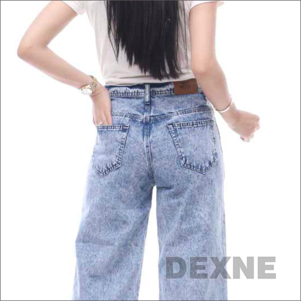 Kulot Jeans Celana Wanita Highwaist Korean Style Boyfriend Fashion Terlaris