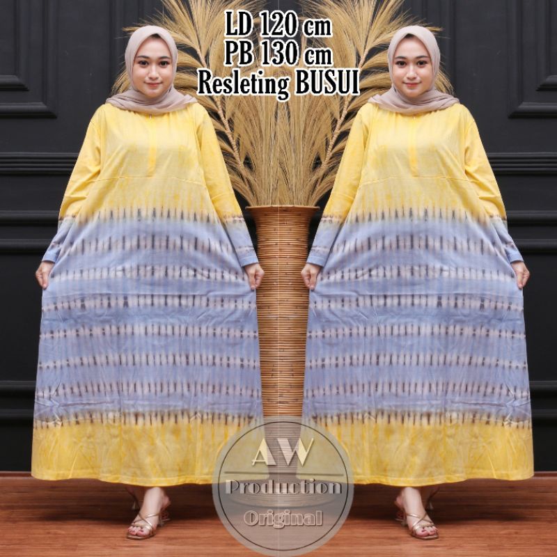 Daster Kaos Jumbo Ld 120 Soft Lengan Panjang Busui Bumil Batik Pekalongan Kekinian