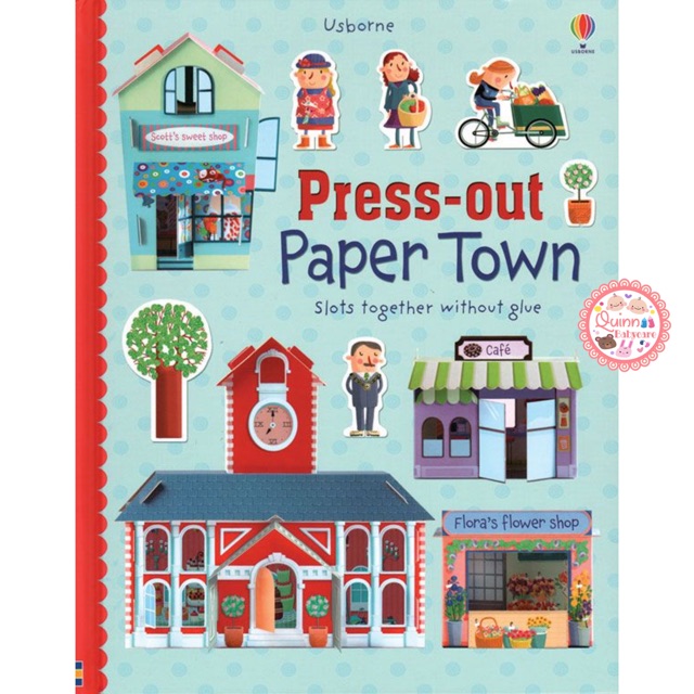 Buku Anak Import BBW Press Out Paper Town Usborne Kids Book