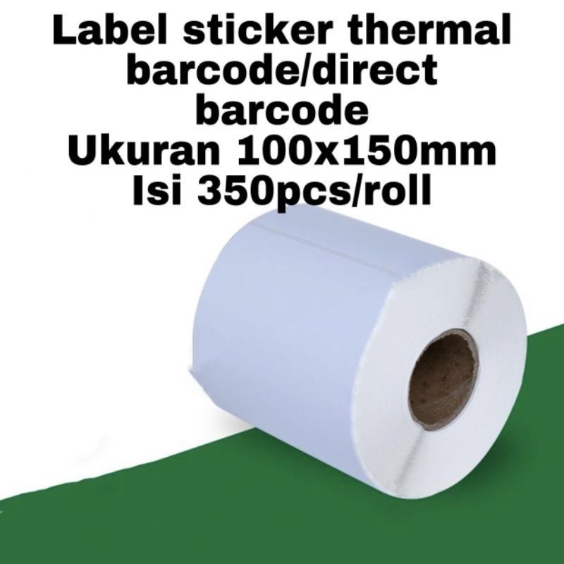 

kertas label sticker barcode 100x150mm thermal 10x15cm isi 350pcs