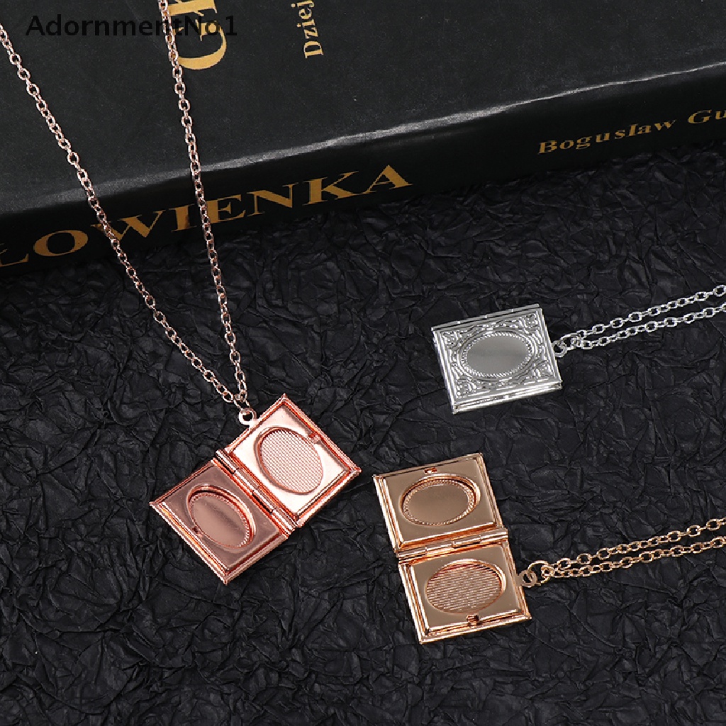 (AdornmentNo1) Kalung Rantai Dengan Liontin Locket Buku Cerita Dongeng DIY Untuk Wanita