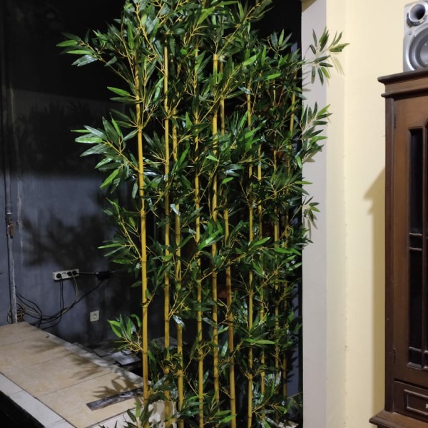 Bambu Partisi 2 Meter Bambu Partisi Artificial Bambu Partisi Penyekat Ruangan Bambu Partisi Plastik