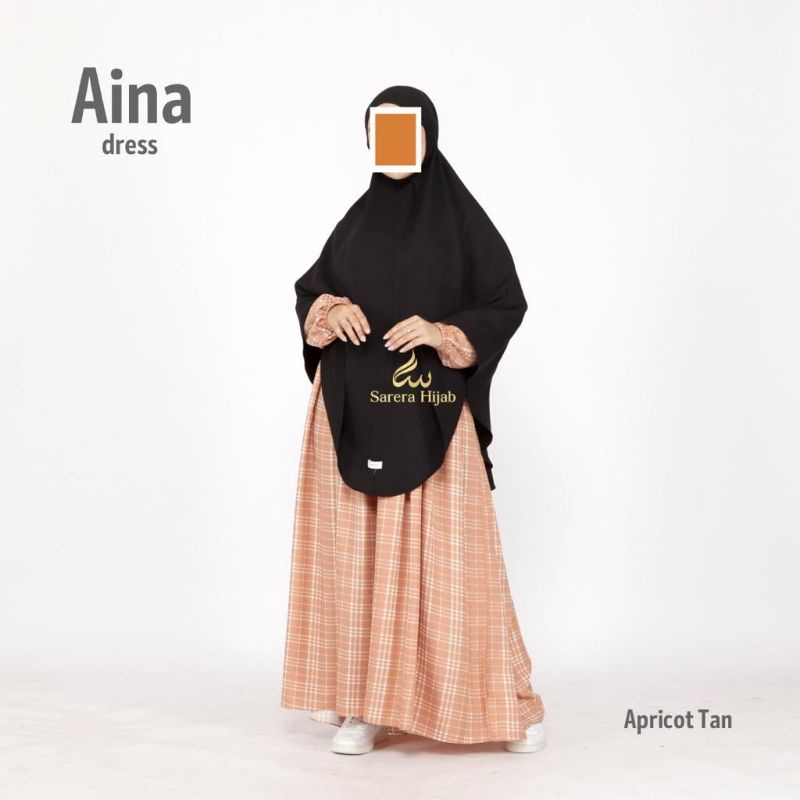 Aina Dress Sarera Hijab | Gamis Tartan