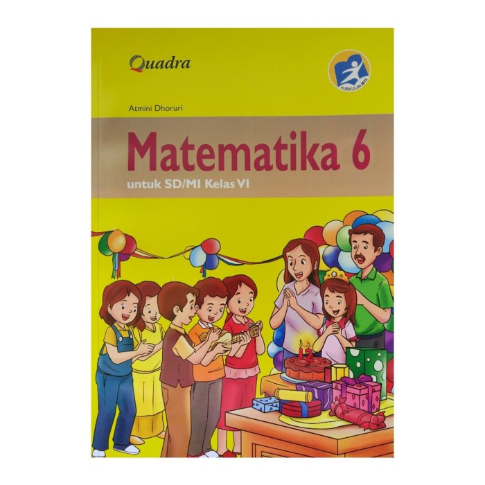 Buku Matematika Quadra kelas 6 SD Kurikulum 2013