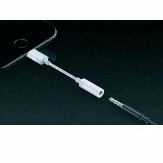 >621 KABEL LIGHTNING SAMBUNGAN AUDIO CONVERTER JACK HANDSFREE IPHONE 7 / 8 / X ORI ✝