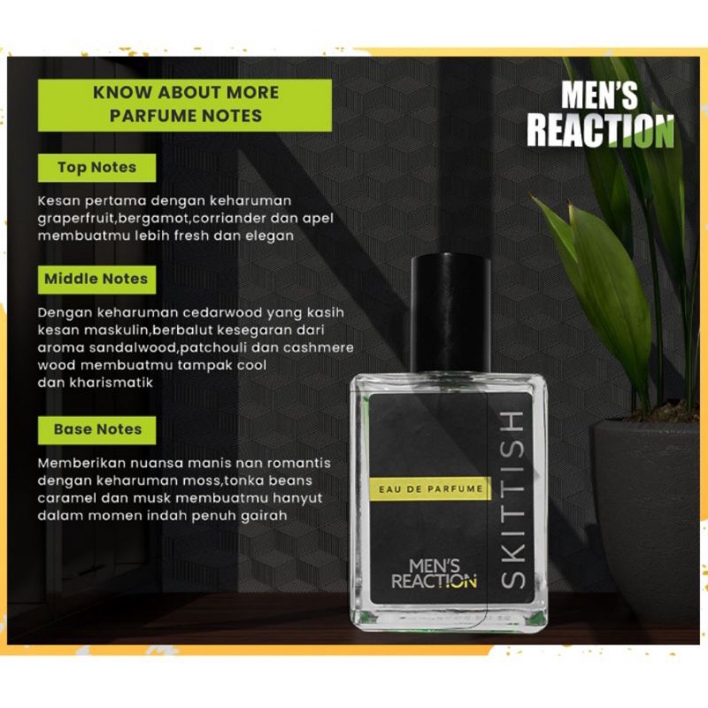 PARFUM MEN'S REACTION SKITTISH PARFUM PRIA TAHAN LAMA