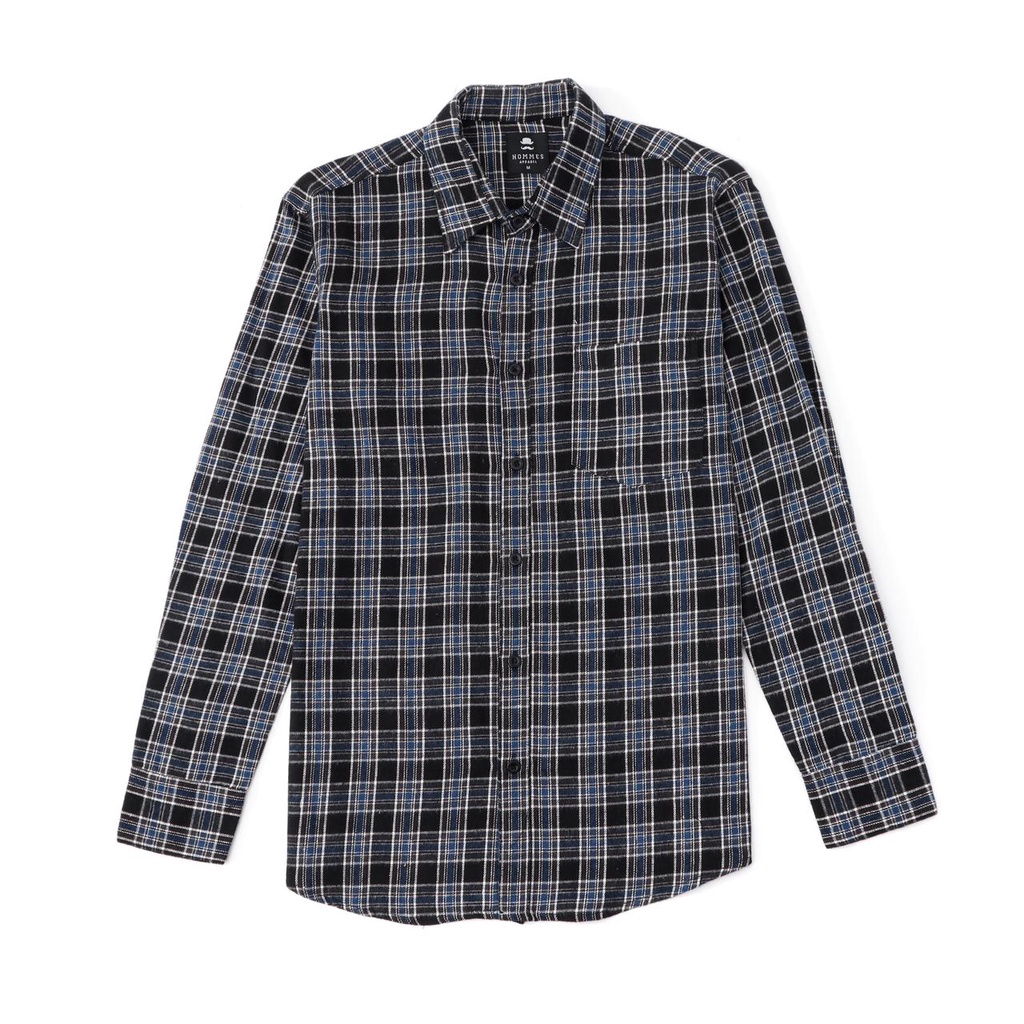 Hommes Apparel KM163 Prussian Blue Flannel Shirt