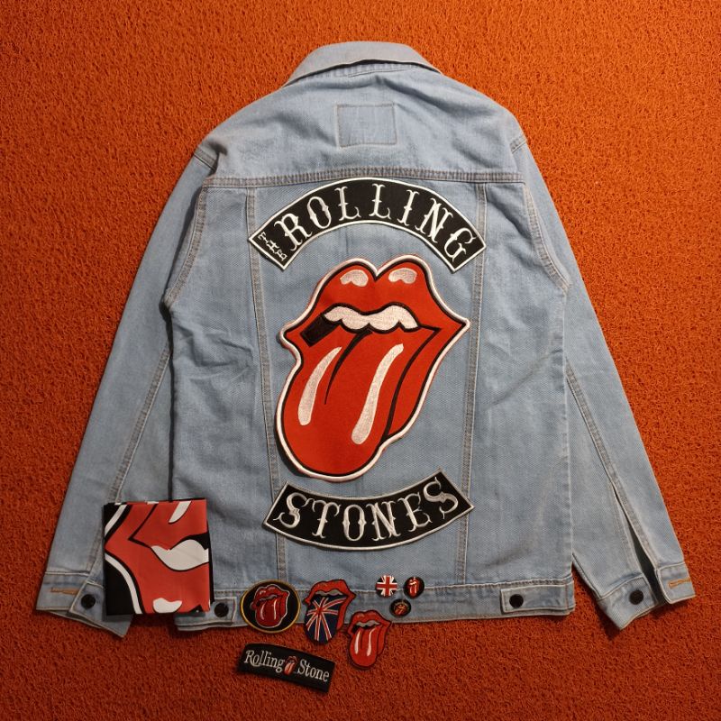 Backpatch bordir besar The Rolling Stones Satu SET premium