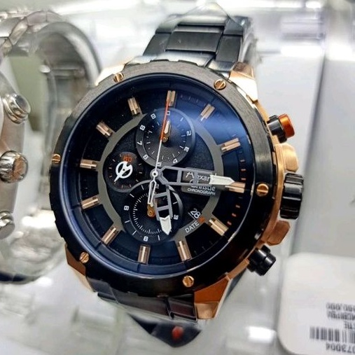 Jam Tangan Alexandre Christie Pria Original AC 6530 CRONOGRAPH Stainless Steel Original Garansi Resm