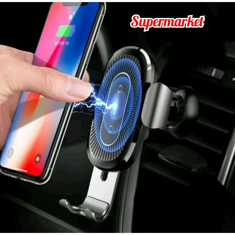 Smart Sensor Car Wireless Charger S5 Holder Hp Ac Car Holder Smart Silver